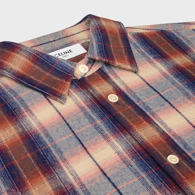 CELINE Check Pattern Viscose Shirt-2