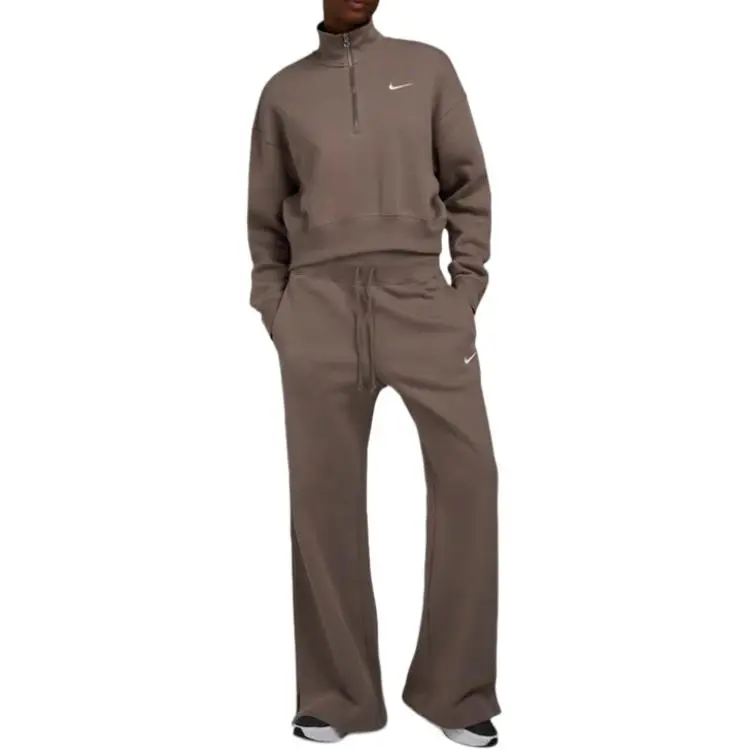 Nike Phoenix Cropped Half Zipped Sweatshirt-1