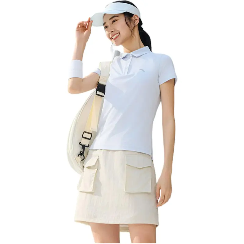 Anta Polo Shirt Women's Papyrus White-2