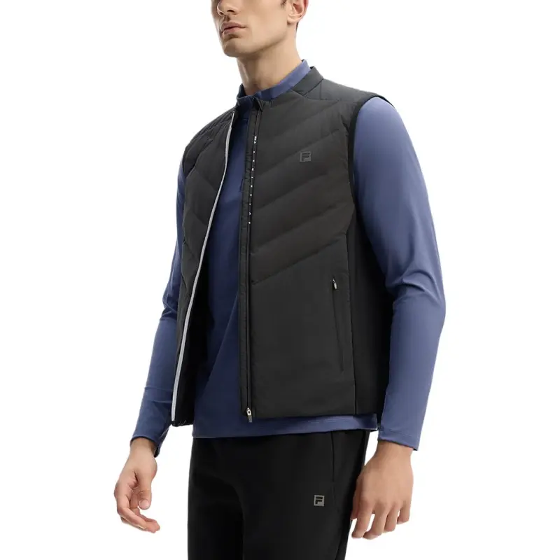 FILA Vest Men's Pitch Black With Free Necklace-4