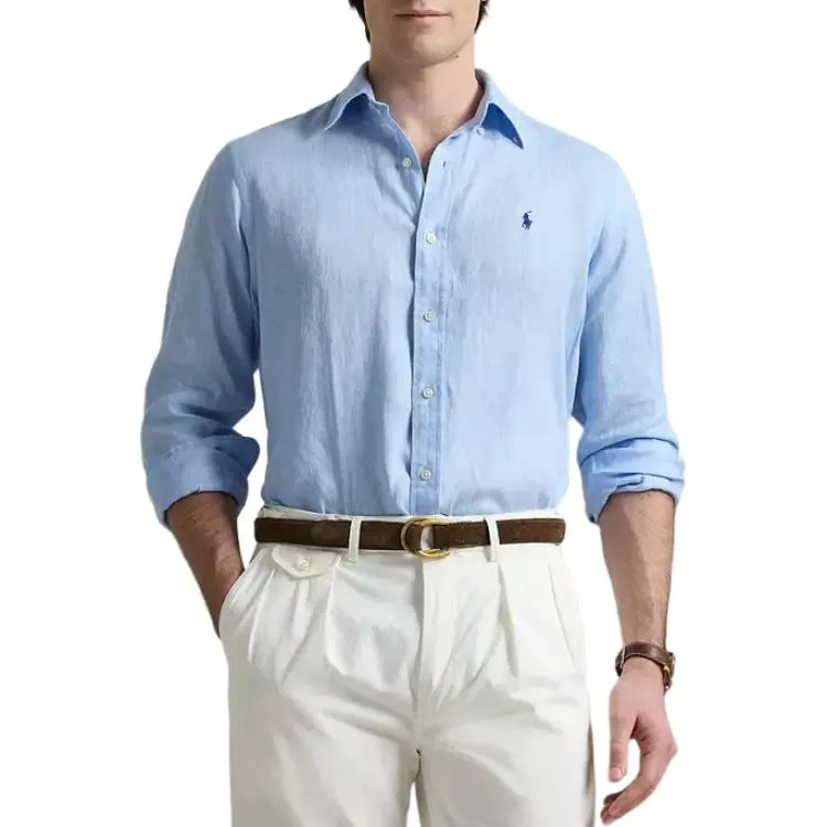 Polo Ralph Lauren Long Sleeve Piece Dye Linen Sport V1 Shirt-2