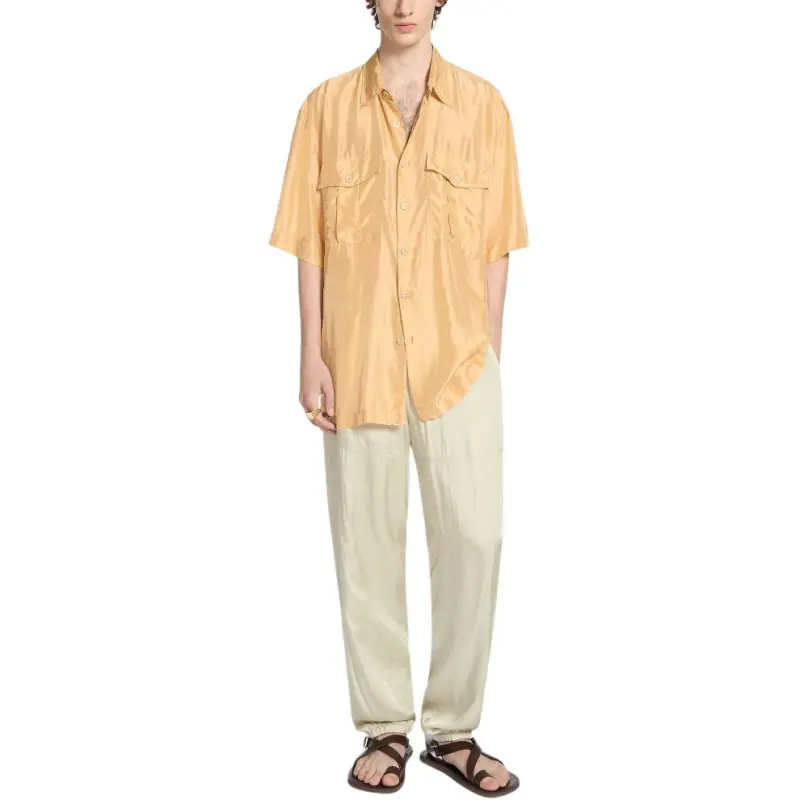 DRIES VAN NOTEN Silk Short Sleeve Shirt-1