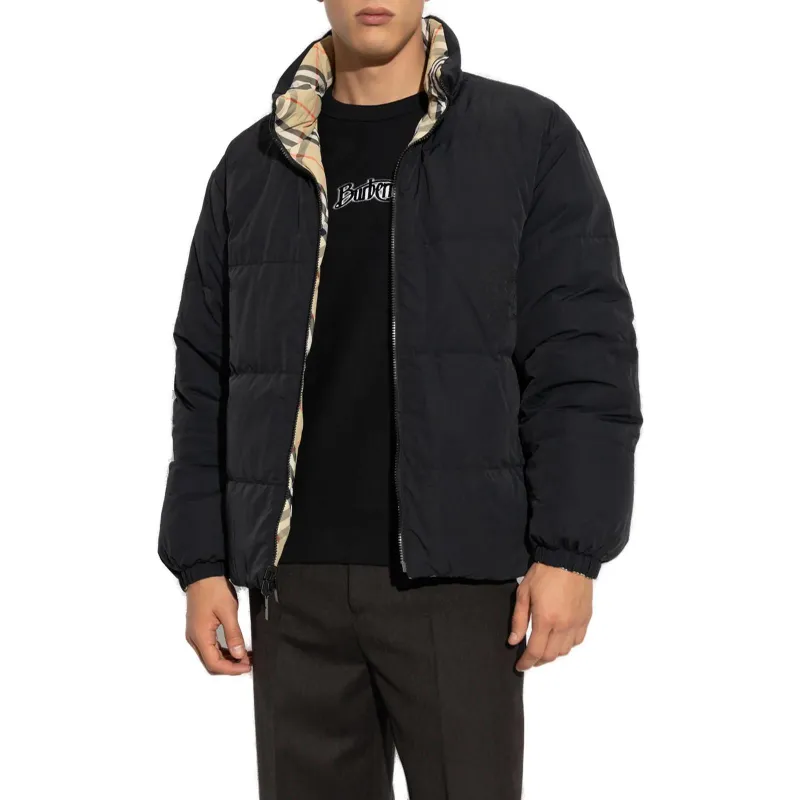 Burberry Checked Zip Up Reversible Padded Jacket-2