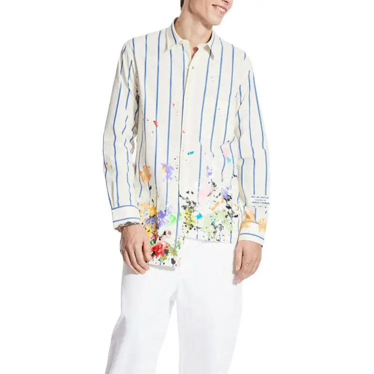 Lanvin X Gallery Dept. Patchwork Shirt With Paint Marks-1