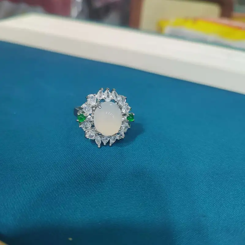 Gifts Chalcedony Jade Rings Women's-3