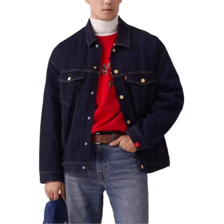 Levis CNY Denim Jackets Men Denim Blue-4