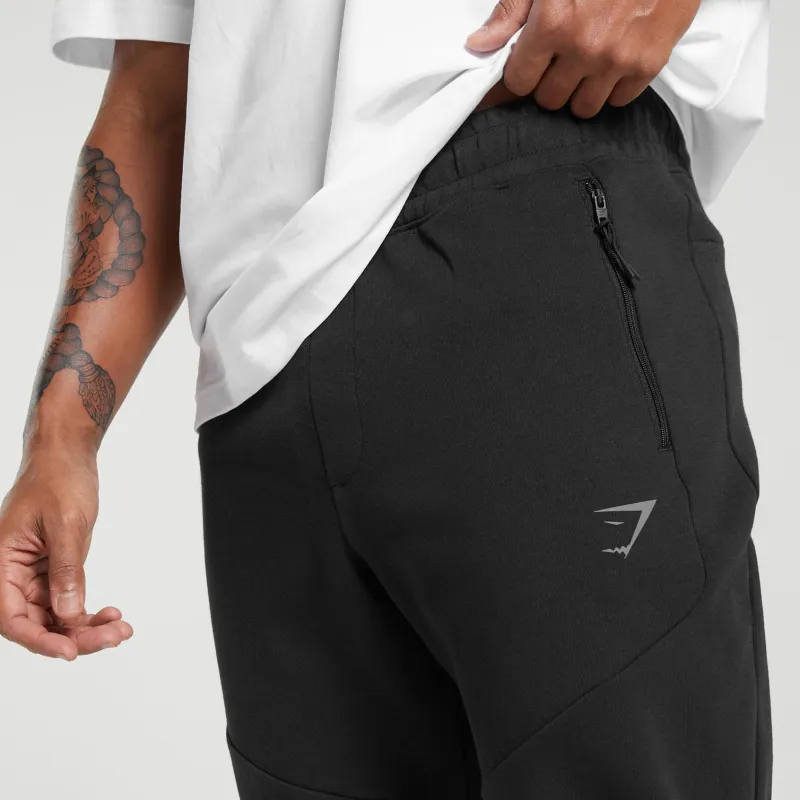 GYMSHARK INTERLOCK TECH Athletic Trousers Men's Black-4