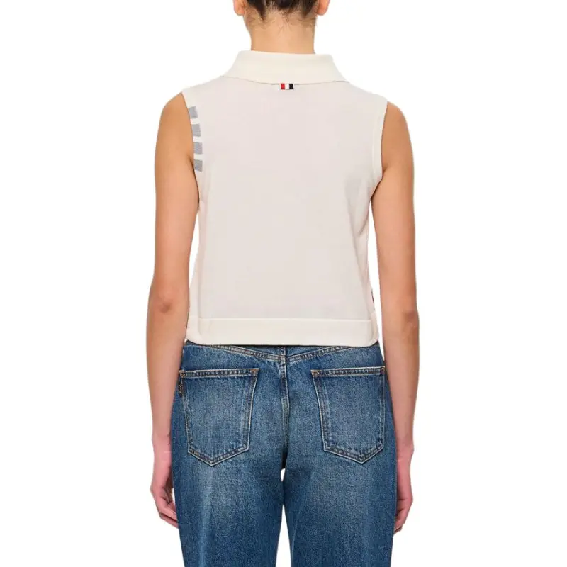 THOM BROWNE 4 Bar Cropped Vest-1