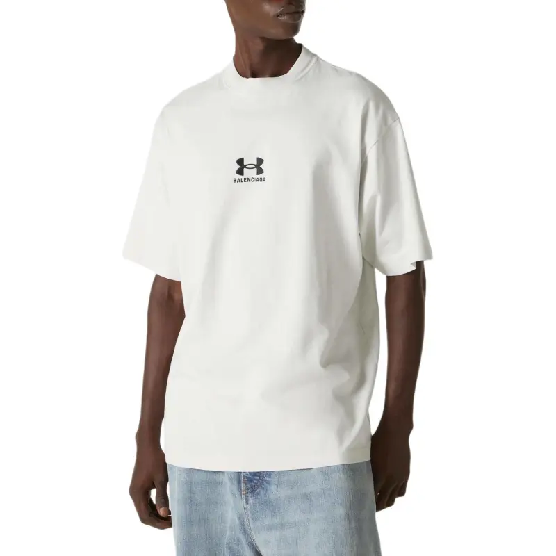 Balenciaga Logo Embroidered Crewneck T Shirt-2