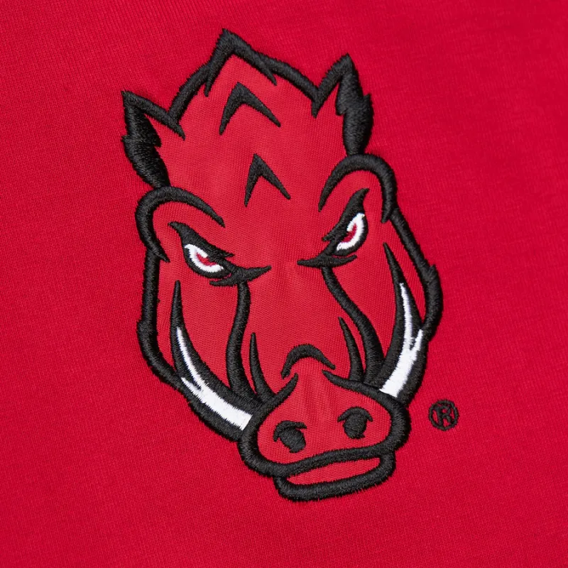 Mitchell & Ness x NCAA Arkansas Razorbacks Jacquard Ringer T Shirt Men's Red-4