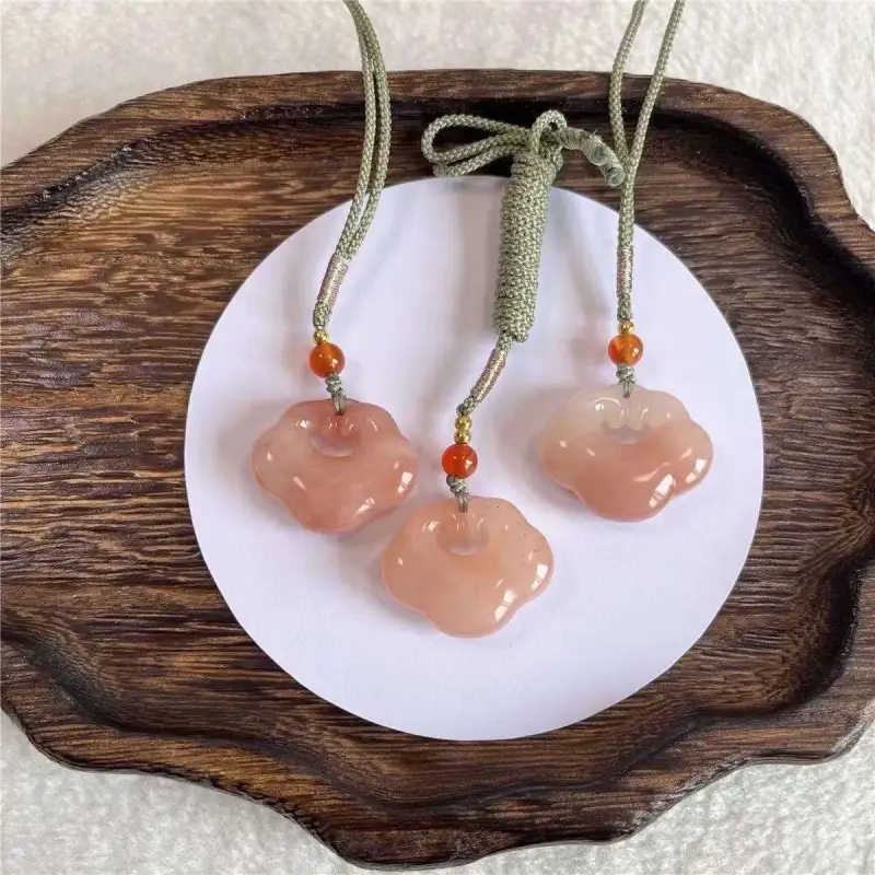 Gifts Golden Silk Jade Necklaces Unisex-1