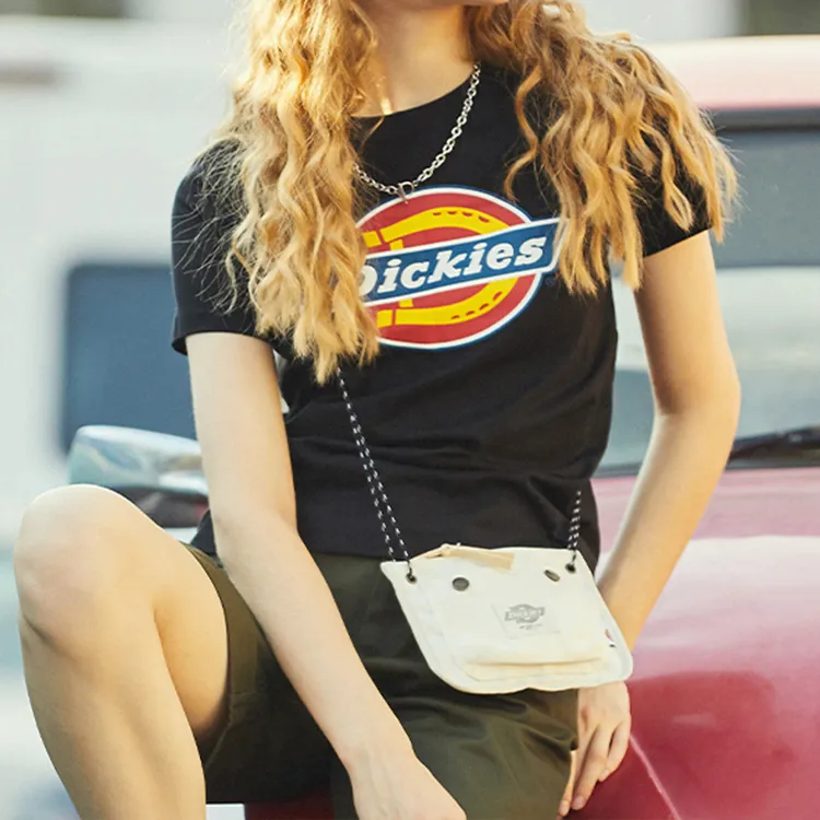 Dickies Drop Shoulder Sleeve T Shirt Women's Black-3