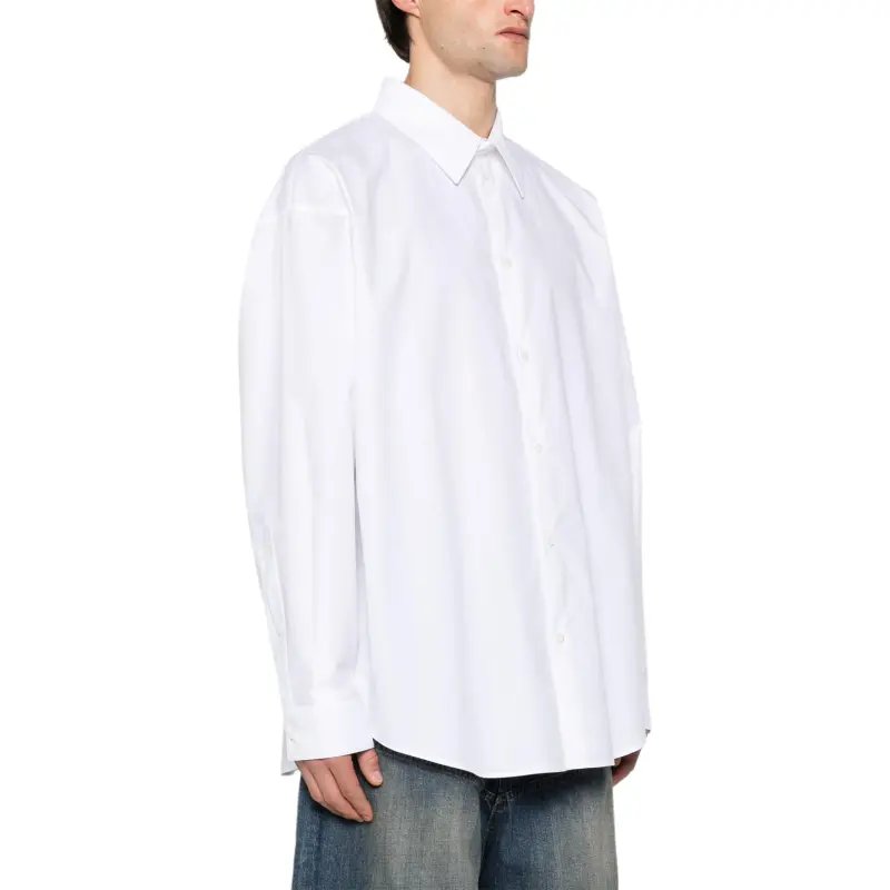 Balenciaga Logo Embroidered Long Sleeved Shirt-3