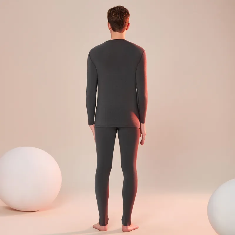 Red Bean Thermal Set Men's Dark Gray-0
