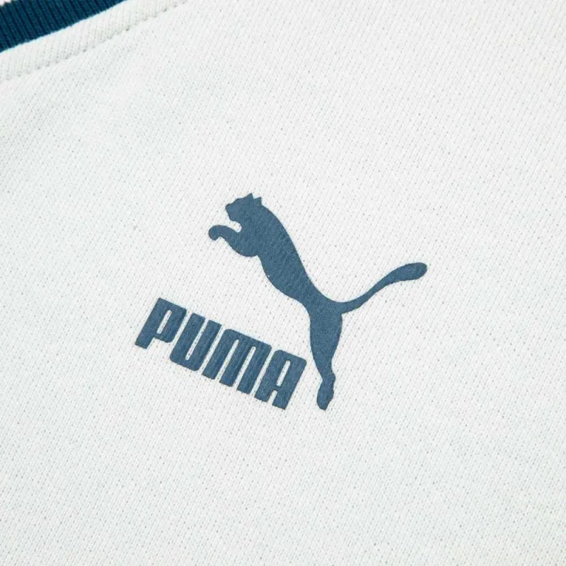 PUMA Urban Vintage Badge Long Sleeved Dresses Women's Gray-3