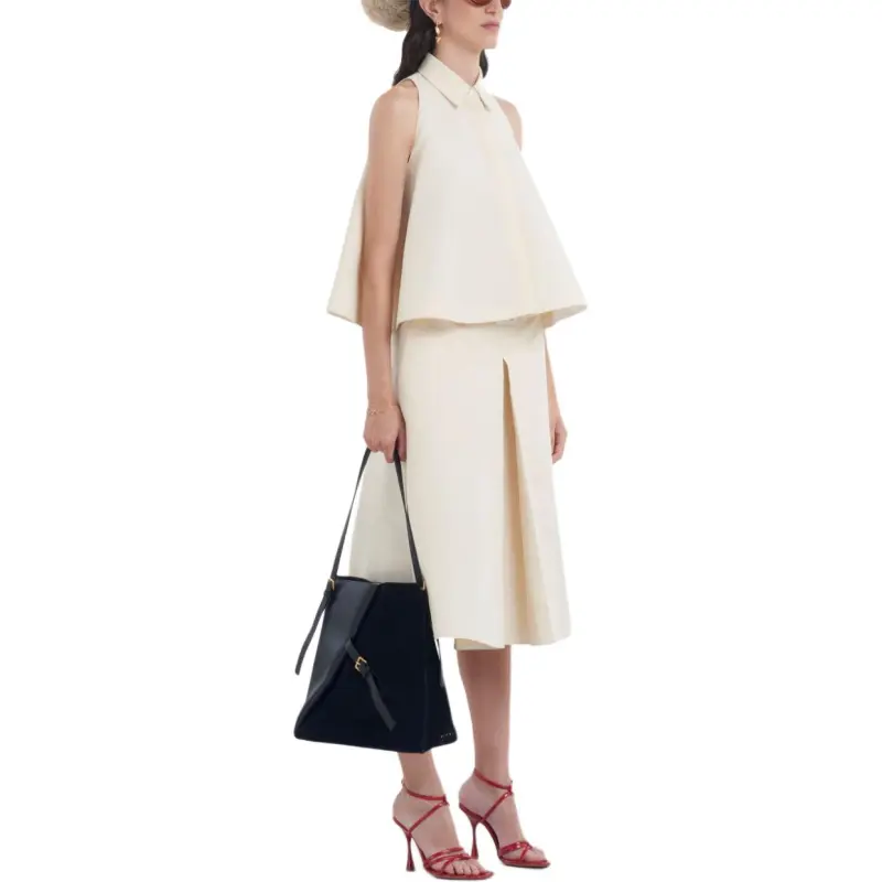 MARNI A Line Sleeveless Cady Shirt-2