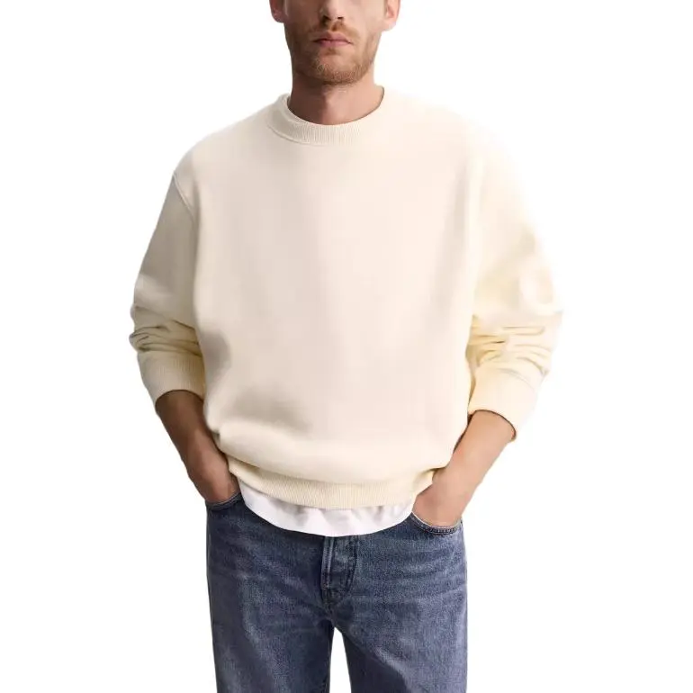 ZARA Sweatshirt Men's Raw White-2
