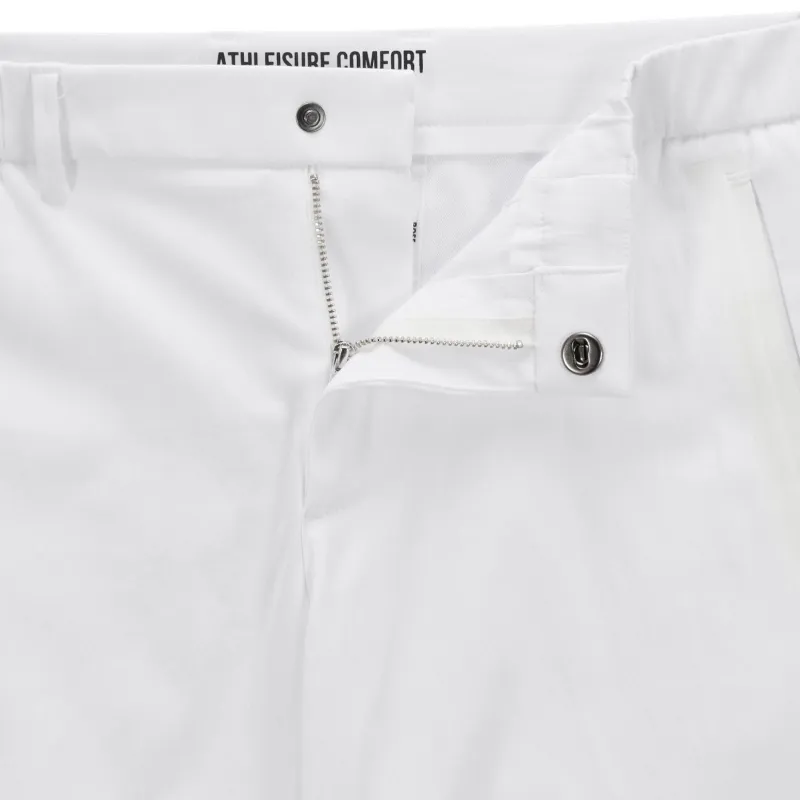 HUGO BOSS Slim-Fit Regular-Rise Sorts In A Cotton Blend Casual Shorts Men's White-4