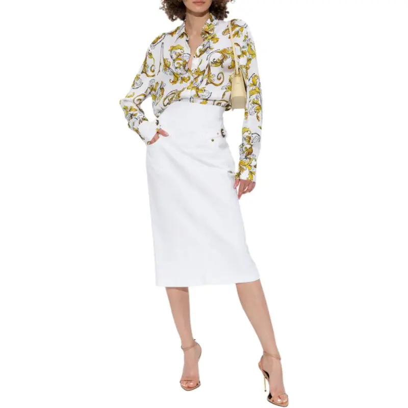VERSACE JEANS COUTURE Belted Pencil Skirt-1