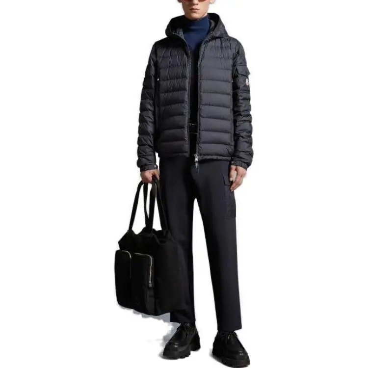 Moncler Galion Logo Patch Zip Up Down Jacket-1