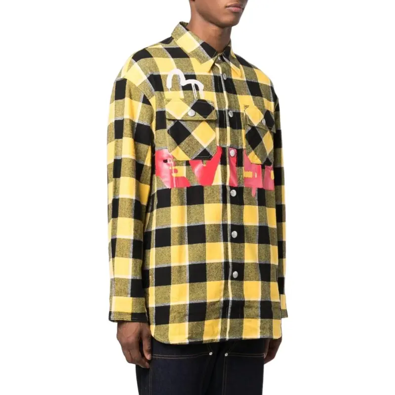 EVISU X Sfera Ebbasta Check print Cotton Shirt-2