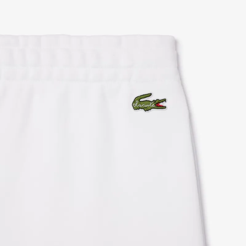 LACOSTE Slogan embroidered Cotton Track Shorts-3