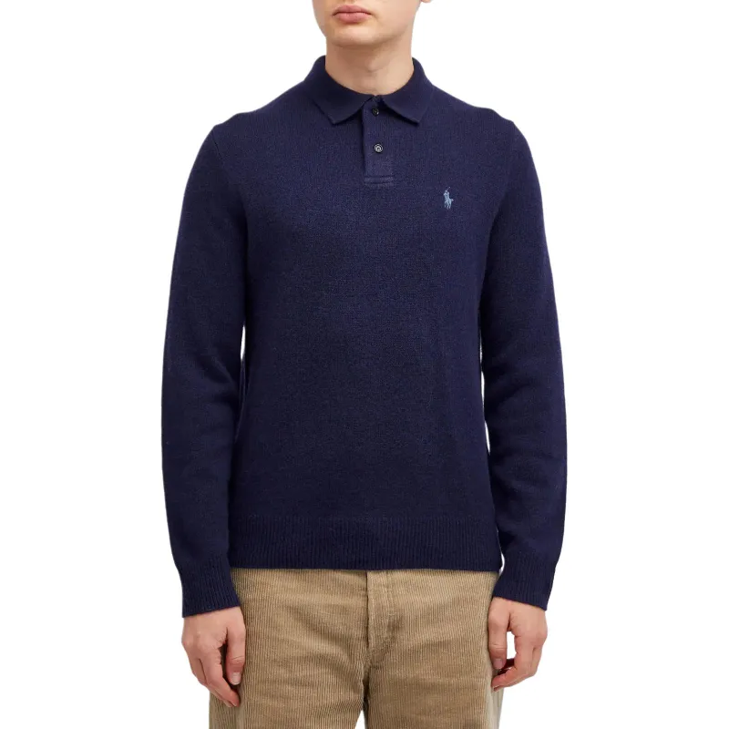 Polo Ralph Lauren Lambswool Knitted Long Sleeve Polo-1