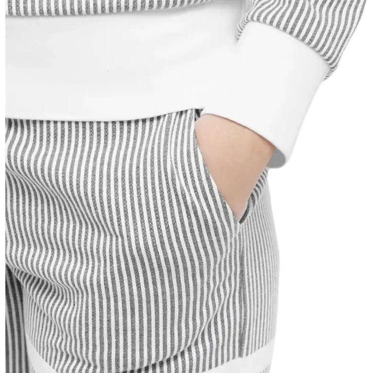 THOM BROWNE 4 Bar Striped Seersucker Drawstring Shorts-4
