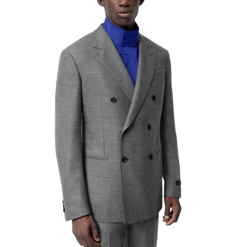 LOUIS VUITTON Double Breasted Cashmere And Wool Blend Pont Neuf Jacket-5