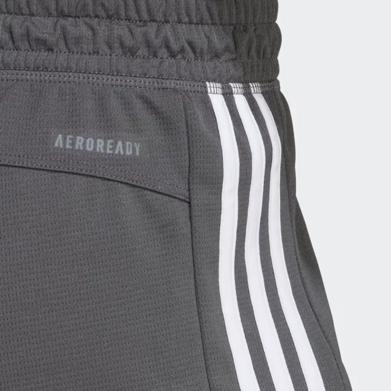 Adidas Pacer 3-Stripes Knit Shorts Casual Shorts Women's Pulse Stone Gray-4