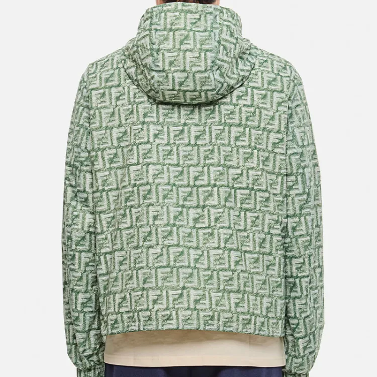 FENDI|JACKETS (FAN116 AK8W F0GME) FENDI FF-print Reversible Hooded Jacket 52 - POIZON