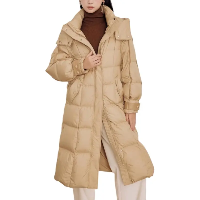 YINER GoodLand Down Jackets Women's Light Khaki-1