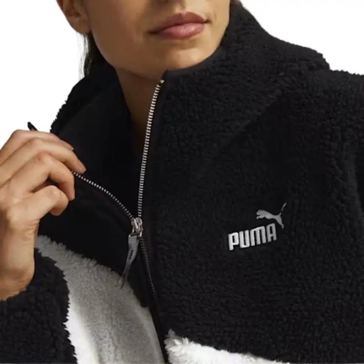 PUMA Big Cat Velvet feel Coat Women's Black White-4