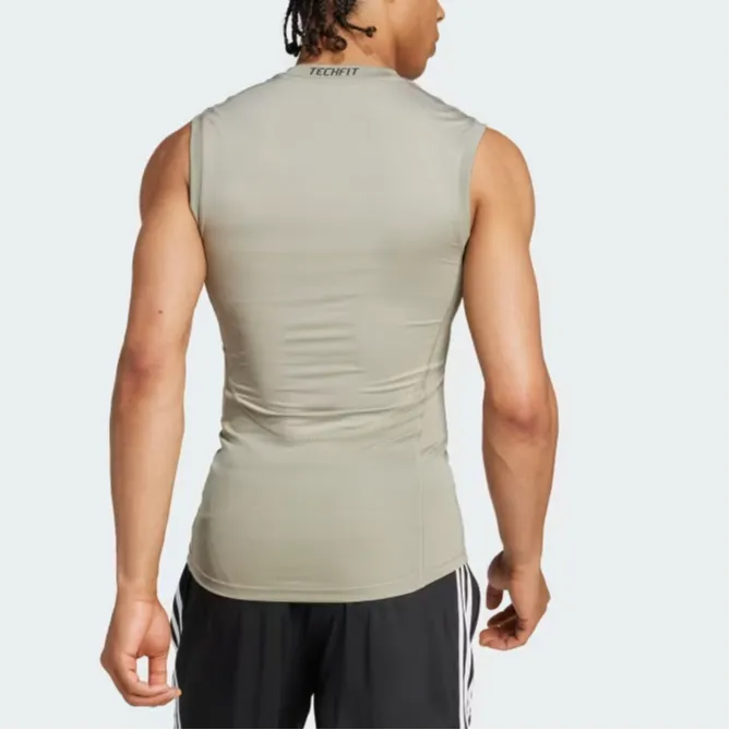 Adidas Free Shipping With AdiClub Techfit Compression Training Sleeveless Tee-2