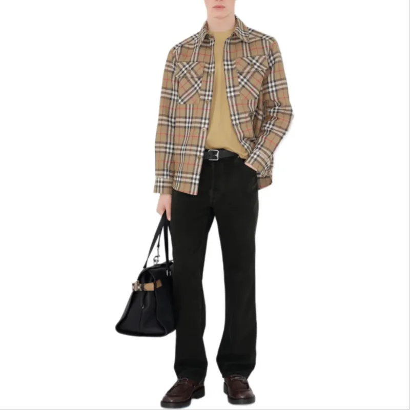 Burberry Long Sleeved Checked Buttoned Shirt-1
