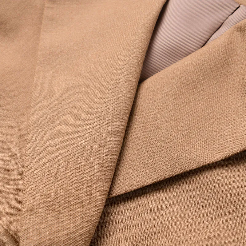 MICHAEL KORS Stretch Wool Blazer Business Suit Coat Women's Dark Camel-7