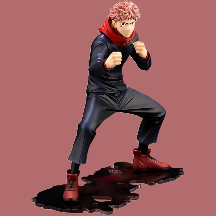 CRAFTSMANSHIP KOTOBUKIYA Artfx J Jujutsu Kaisen Yuji Itadori Statue With Bonus Face Part Figure Navy-2
