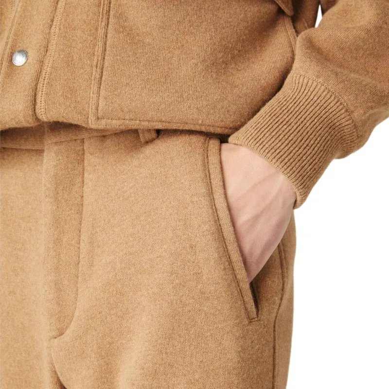 Loro Piana Knitted Sports Pants Men's Light Brown-5