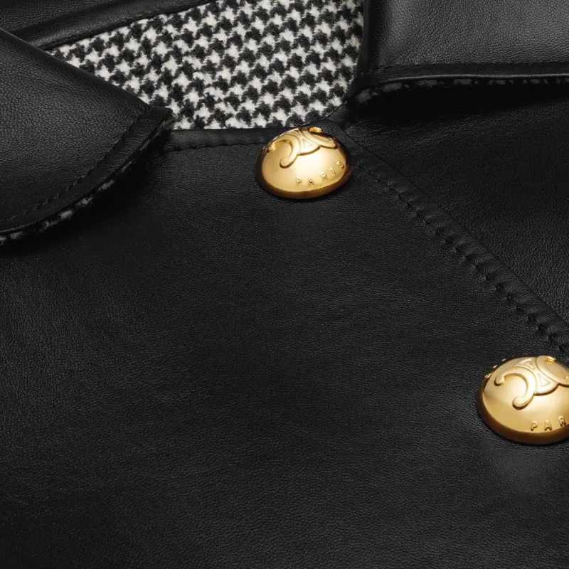 CELINE Jacket With Claudine Collar In Soft Lambskin-4