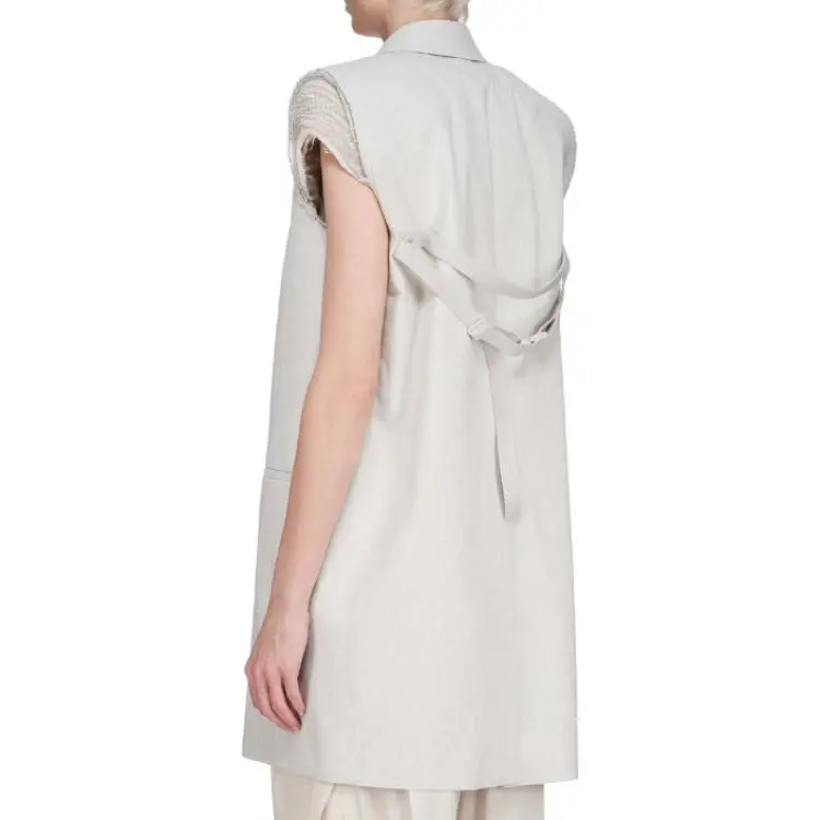 RICK OWENS Hollywood Dirt Tailored Sleeveless Waistcoat-0