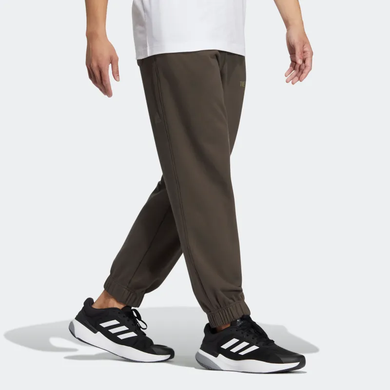 Adidas Knitted Sweatpants Men Dark Olive Green-3