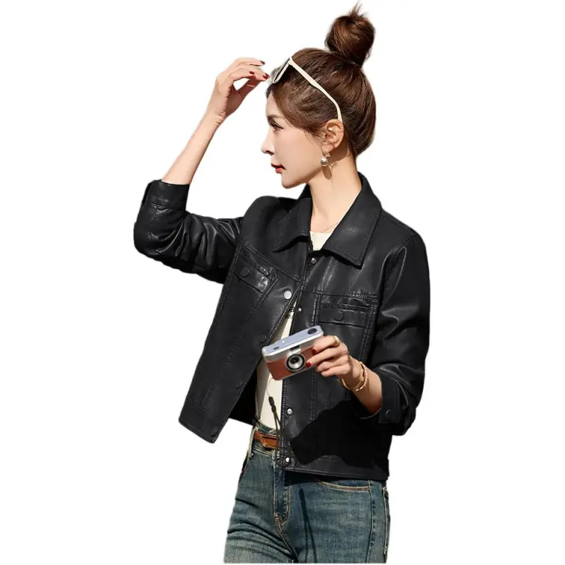 Fele.d Leather Jackets Women's-11
