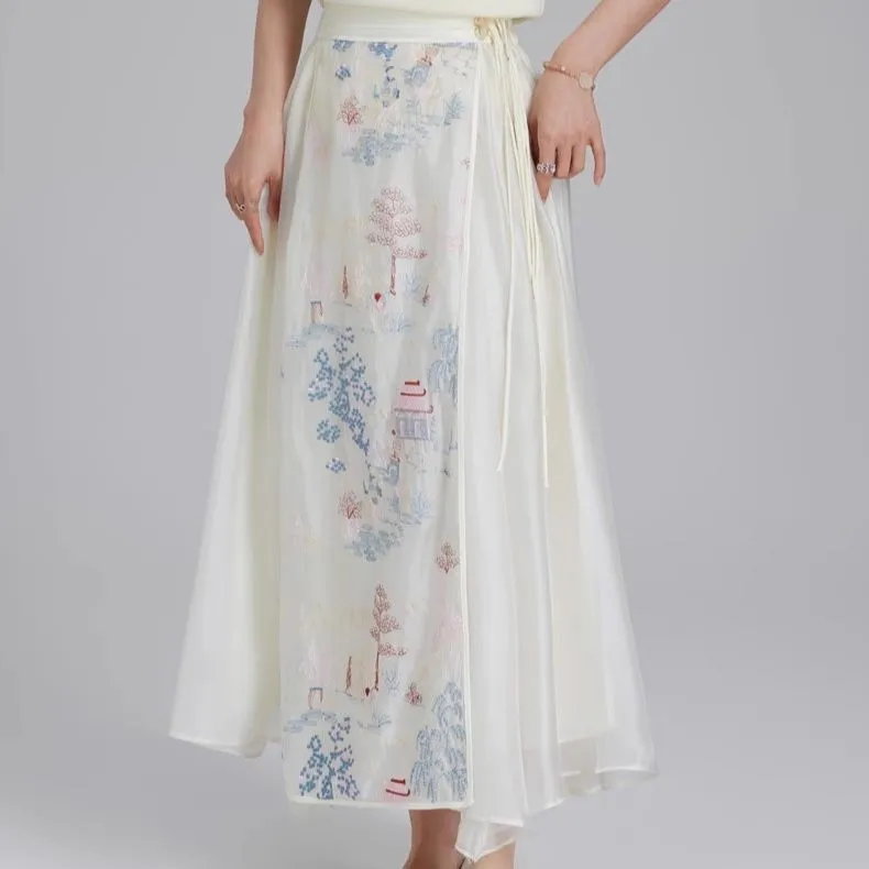 SONDR Casual Long Skirts Women's White-3