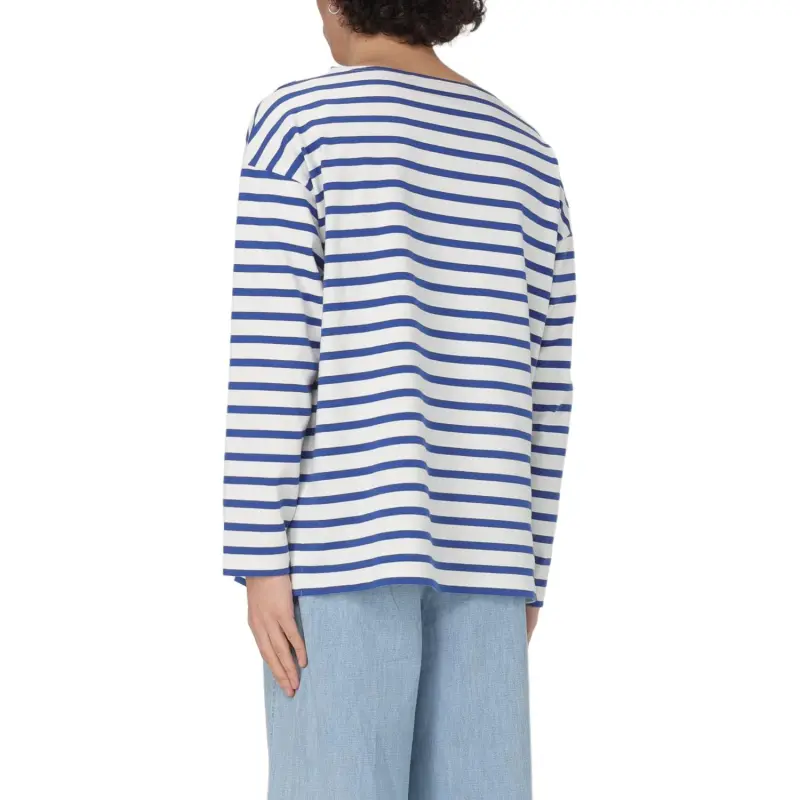 Valentino Striped Logo Printed Crewneck T Shirt-1