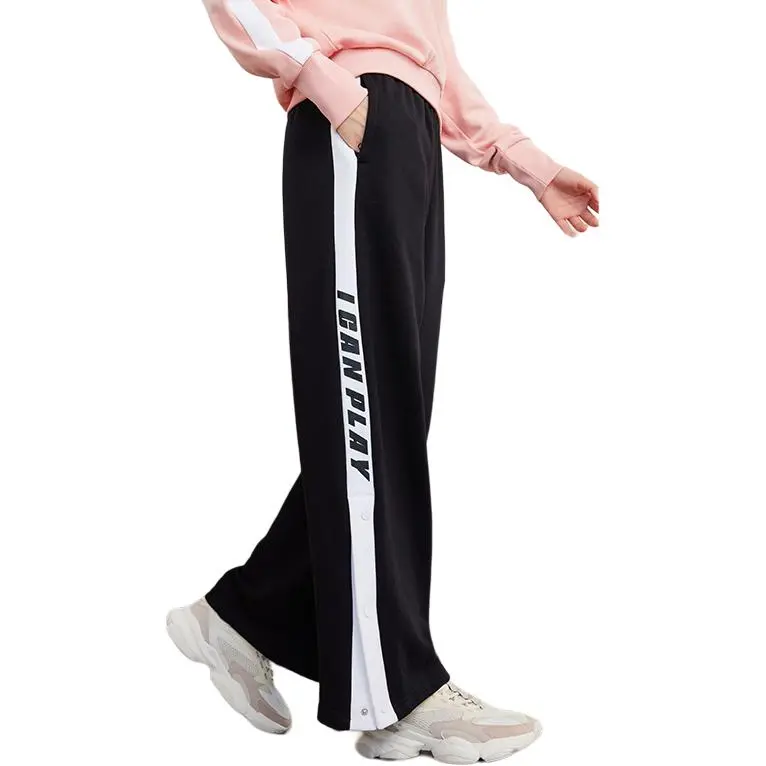 PEAK Straight Moderate Sports Pants Spring And Summer Women's Black-4