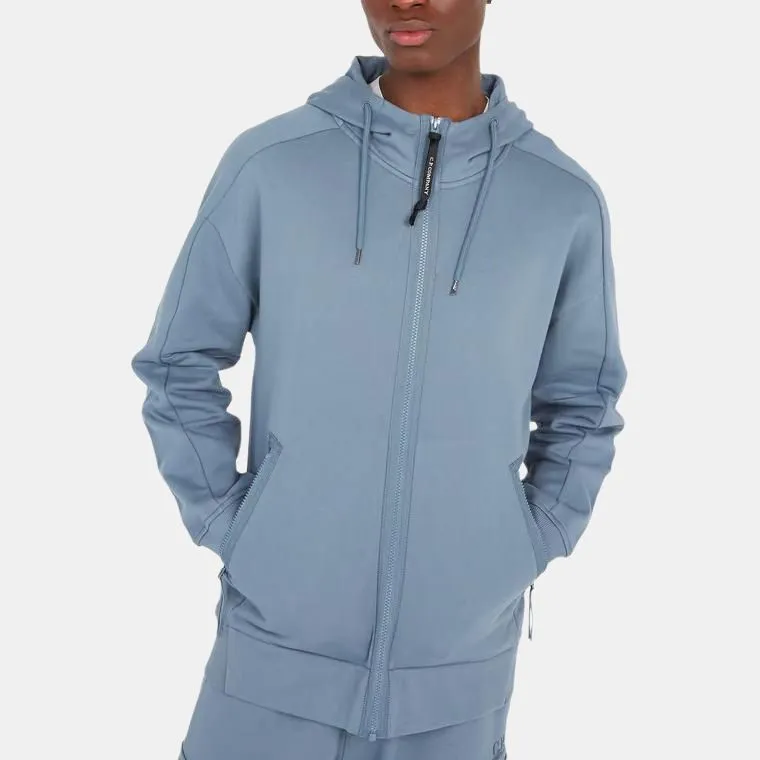 C.P.Company Diagonal Raised Fleece Goggle Zipped Hoodie-1