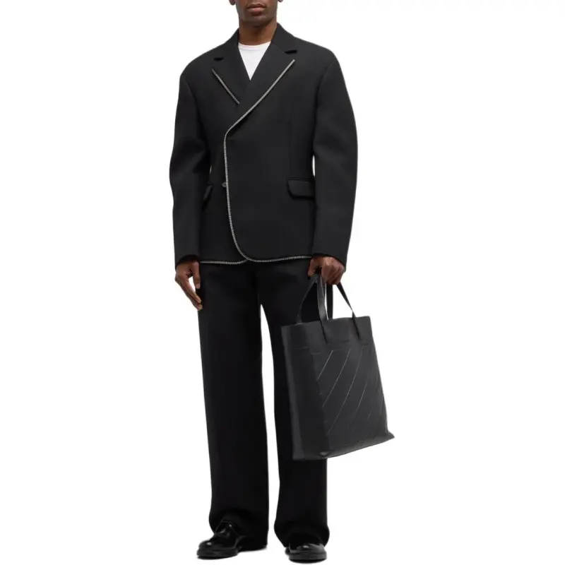 OFF-WHITE Zip-trim Virgin-wool Blazer-2