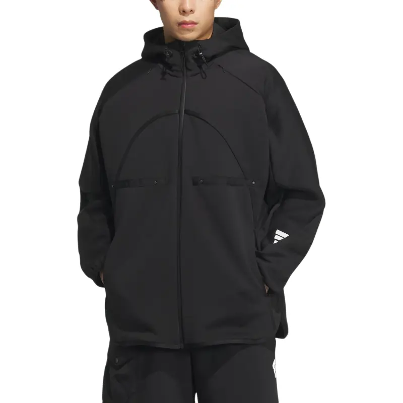 Adidas FOS Collection Hooded Jacket Unisex Black/Bright White-1