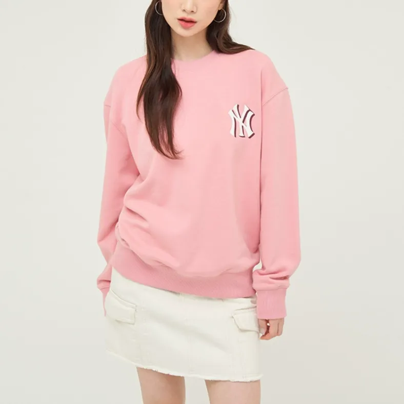 MLB MONOGRAM New York Yankees Sweatshirt Unisex Hemp Pink-2