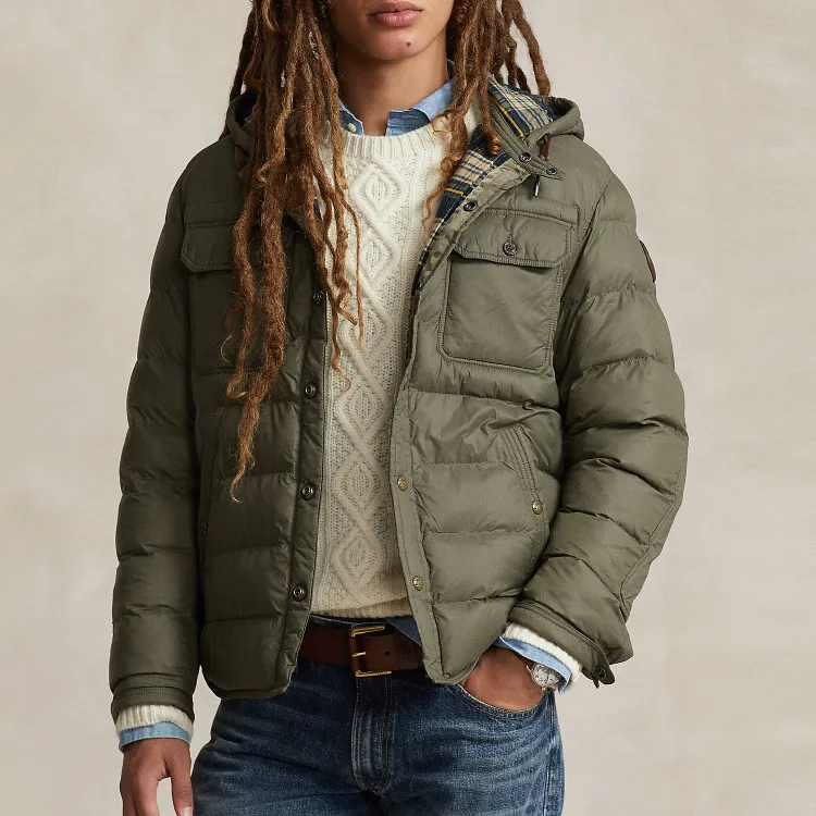 Polo Ralph Lauren Puffer Jackets Men Army Green-2